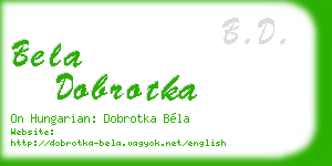 bela dobrotka business card